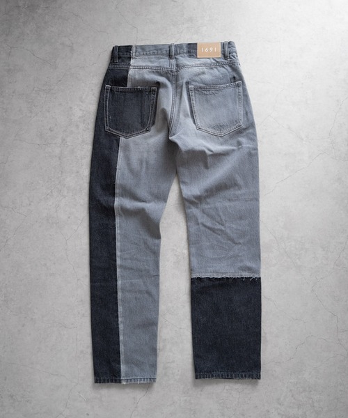 Iroquois（イロコイ）の「ASYMMETRICAL STRAIGHT PANTS（デニムパンツ・メンズ・ライトインディゴブルー/ダークブラック/ライトブラック/ダークインディゴブルー・2/4/3/5）」の14枚目の写真