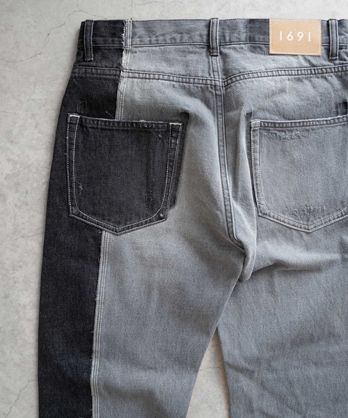 Iroquois（イロコイ）の「ASYMMETRICAL STRAIGHT PANTS（デニムパンツ・メンズ・ライトインディゴブルー/ダークブラック/ライトブラック/ダークインディゴブルー・2/4/3/5）」の15枚目の写真