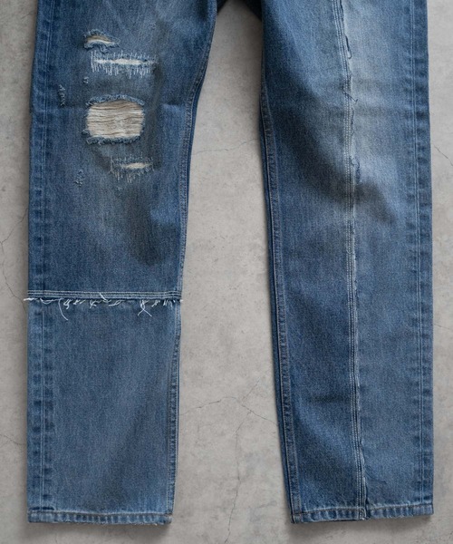 Iroquois（イロコイ）の「ASYMMETRICAL STRAIGHT PANTS（デニムパンツ・メンズ・ライトインディゴブルー/ダークブラック/ライトブラック/ダークインディゴブルー・2/4/3/5）」の21枚目の写真