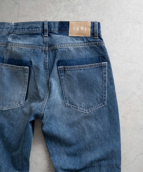 Iroquois（イロコイ）の「ASYMMETRICAL STRAIGHT PANTS（デニムパンツ・メンズ・ライトインディゴブルー/ダークブラック/ライトブラック/ダークインディゴブルー・2/4/3/5）」の20枚目の写真