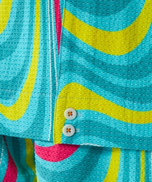 Loudmouth(ラウドマウス)の「LOUDMOUTH/ラウドマウス ゴルフウェア 吸汗速乾 UVカット 接触冷感 半袖 ニットサッカー 開襟シャツ(シャツ/ブラウス・メンズ・その他2/その他1/その他・L/M/LL)」の8枚目の写真