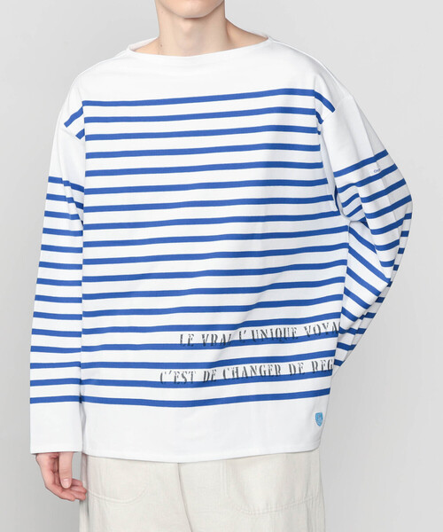 ORCIVAL（オーシバル）の「ORCIVAL | ラッセル ボートネック プリントワイドバスクTシャツ MEN（Tシャツ/カットソー・メンズ・ブルー系その他・3/4/5）」の14枚目の写真