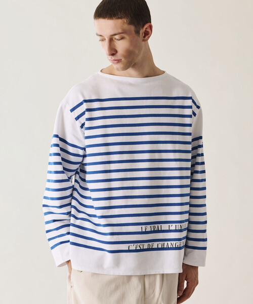 ORCIVAL（オーシバル）の「ORCIVAL | ラッセル ボートネック プリントワイドバスクTシャツ MEN（Tシャツ/カットソー・メンズ・ブルー系その他・3/4/5）」の19枚目の写真