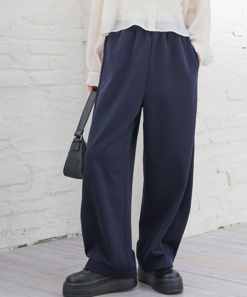 Honeys(ハニーズ)の「レース付カーブパンツ(スウェットパンツ・レディース・杢グレー/ネイビー・L/LL/M/S/SS)」の1枚目の写真