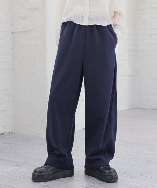 Honeys(ハニーズ)の「レース付カーブパンツ(スウェットパンツ・レディース・杢グレー/ネイビー・L/LL/M/S/SS)」の7枚目の写真