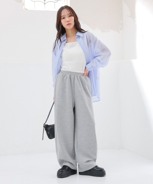 Honeys(ハニーズ)の「レース付カーブパンツ(スウェットパンツ・レディース・杢グレー/ネイビー・L/LL/M/S/SS)」の8枚目の写真