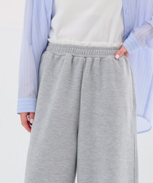 Honeys(ハニーズ)の「レース付カーブパンツ(スウェットパンツ・レディース・杢グレー/ネイビー・L/LL/M/S/SS)」の11枚目の写真