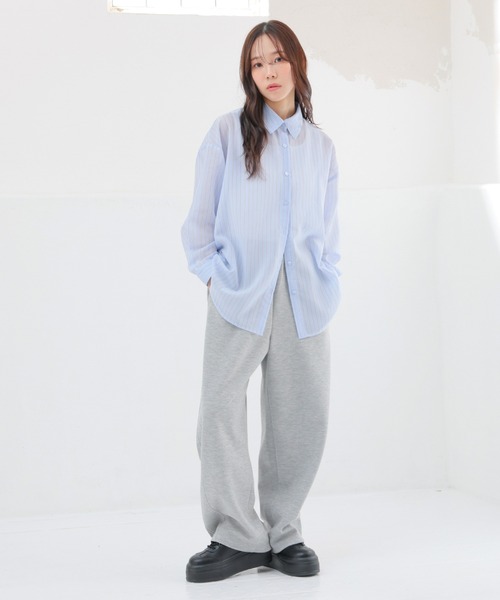 Honeys(ハニーズ)の「レース付カーブパンツ(スウェットパンツ・レディース・杢グレー/ネイビー・L/LL/M/S/SS)」の13枚目の写真