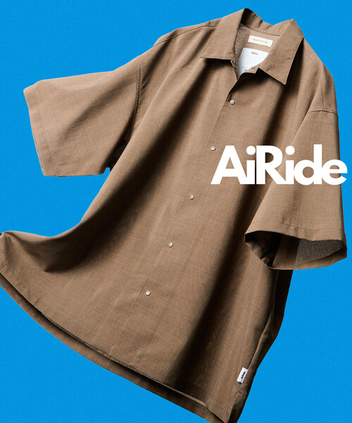 BOWTE バウト 24SS FINX COTTON FRILL DRESS SHIRT ショートスリーブシャツ 241-01-0014 カーキブラウン系 F AURALEE / オーラリー | WASHED FINX TWILL BIG HALF SLEEVED SHIRT