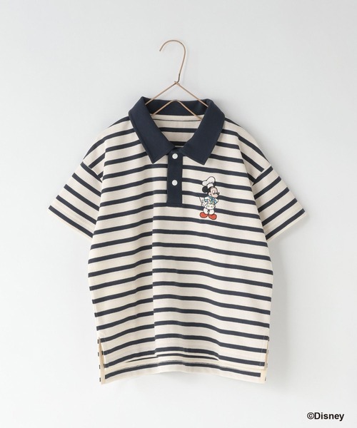 LOWRYS FARM（ローリーズファーム）の「Ｄｉｓｎｅｙ／ポロＳＳ　 654412（ポロシャツ・キッズ・レッド/ブルー/ホワイト×ブラック・150cm/140cm/130cm/120cm/110cm）」の2枚目の写真