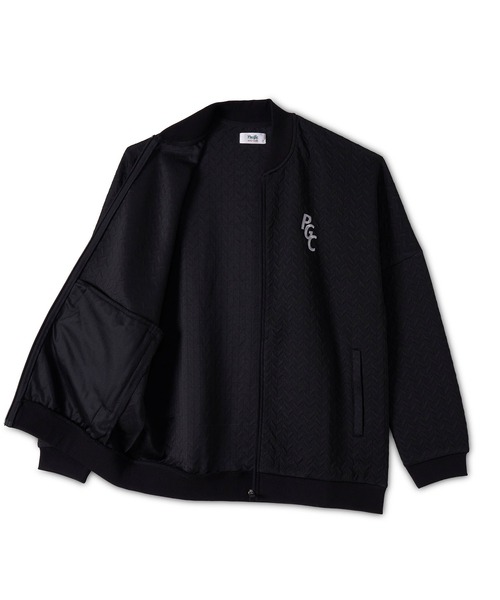 Pacific GOLF CLUB（パシフィックゴルフクラブ）の「【MEN】EMBOSS JQ ZIP BLOUSON（ブルゾン・メンズ・ブラック/ベージュ・M/L/XL）」の5枚目の写真