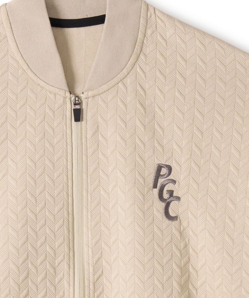 Pacific GOLF CLUB（パシフィックゴルフクラブ）の「【MEN】EMBOSS JQ ZIP BLOUSON（ブルゾン・メンズ・ブラック/ベージュ・M/L/XL）」の7枚目の写真