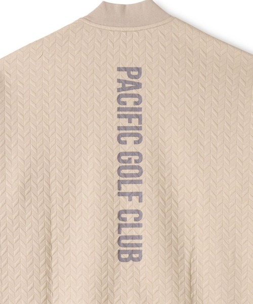 Pacific GOLF CLUB（パシフィックゴルフクラブ）の「【MEN】EMBOSS JQ ZIP BLOUSON（ブルゾン・メンズ・ブラック/ベージュ・M/L/XL）」の8枚目の写真