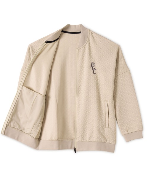 Pacific GOLF CLUB（パシフィックゴルフクラブ）の「【MEN】EMBOSS JQ ZIP BLOUSON（ブルゾン・メンズ・ブラック/ベージュ・M/L/XL）」の9枚目の写真