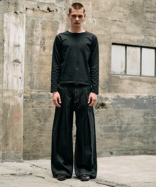 Regen Glanz(レーゲングランツ)の「crosstuck rigid denim pants / クロスタックリジッドデニム(デニムパンツ・メンズ・インディゴブルー/ブラック・LARGE/MEDIUM/SMALL)」の7枚目の写真