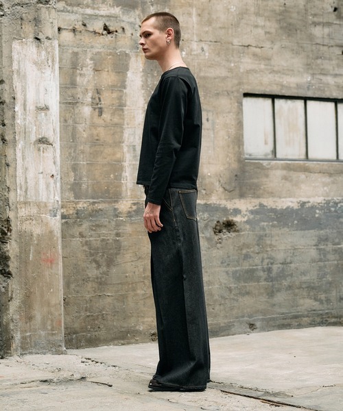 Regen Glanz(レーゲングランツ)の「crosstuck rigid denim pants / クロスタックリジッドデニム(デニムパンツ・メンズ・インディゴブルー/ブラック・LARGE/MEDIUM/SMALL)」の8枚目の写真