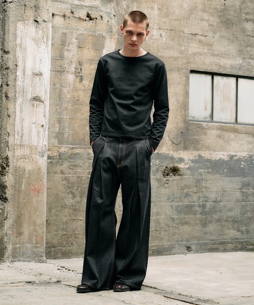 Regen Glanz(レーゲングランツ)の「crosstuck rigid denim pants / クロスタックリジッドデニム(デニムパンツ・メンズ・インディゴブルー/ブラック・LARGE/MEDIUM/SMALL)」の10枚目の写真