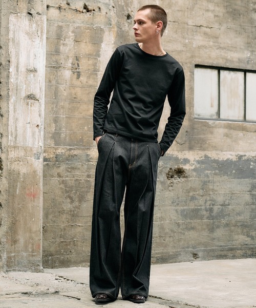Regen Glanz(レーゲングランツ)の「crosstuck rigid denim pants / クロスタックリジッドデニム(デニムパンツ・メンズ・インディゴブルー/ブラック・LARGE/MEDIUM/SMALL)」の15枚目の写真