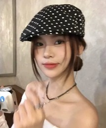 L LABEL（エルラベル）の「ドット柄ハンチング（ハンチング/ベレー帽）」