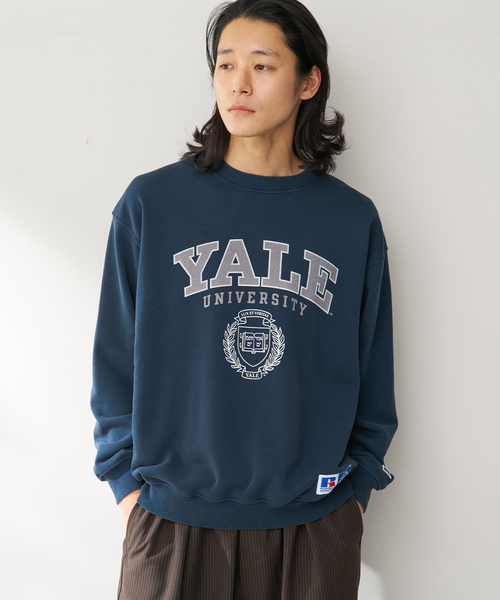 Russell Athletic（ラッセルアスレティック）の「Russell Athletic 別注 カレッジクルースウェット（スウェット・メンズ・ホワイト/ネイビー/グレー・LARGE/MEDIUM）」の3枚目の写真