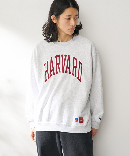 Russell Athletic（ラッセルアスレティック）の「Russell Athletic 別注 カレッジクルースウェット（スウェット・メンズ・ホワイト/ネイビー/グレー・LARGE/MEDIUM）」の2枚目の写真