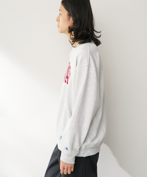 Russell Athletic（ラッセルアスレティック）の「Russell Athletic 別注 カレッジクルースウェット（スウェット・メンズ・ホワイト/ネイビー/グレー・LARGE/MEDIUM）」の6枚目の写真