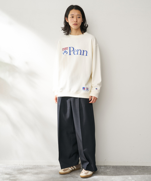 Russell Athletic（ラッセルアスレティック）の「Russell Athletic 別注 カレッジクルースウェット（スウェット・メンズ・ホワイト/ネイビー/グレー・LARGE/MEDIUM）」の8枚目の写真