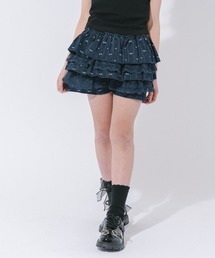 URBAN CHERRY（アーバンチェリー）の「【CHIPIE シピ】レースツーティアリボンデニムフリルショートパンツ（デニムスカート）」