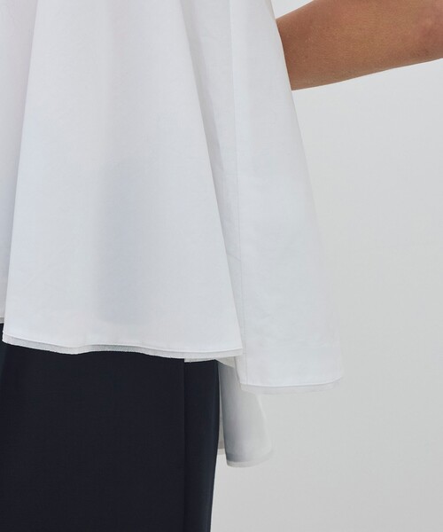 DES PRES（デ・プレ）の「【WEB先行予約】コットンタイプライター フレアテールブラウス（シャツ/ブラウス・レディース・ホワイト/ブラック・FREE）」の9枚目の写真