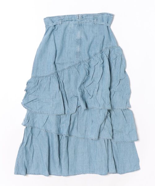 CIMARRON(シマロン)の「【CIMARRON JEANS】 ランダムティアードスカート(スカート・レディース・ブルー・MEDIUM)」の2枚目の写真