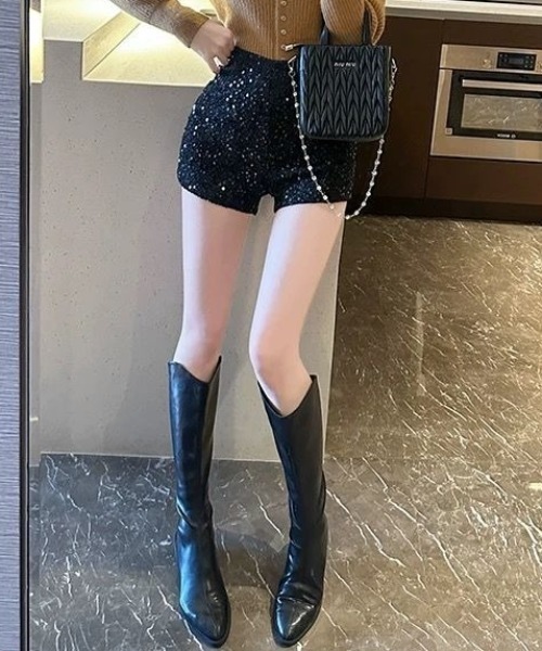 Mejoul(メジュール)の「【2026春夏新作】ラメツイード ハイウエストショートパンツ(その他パンツ・レディース・ピンク/ホワイト/ブラック・M/S)」の13枚目の写真
