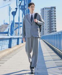 THE SHOP TK （ザ ショップ ティーケー ）の「【上下2点セット】ジャケット＋パンツ イージーセットアップ 防シワ／ストレッチ／洗濯機OK（セットアップ）」