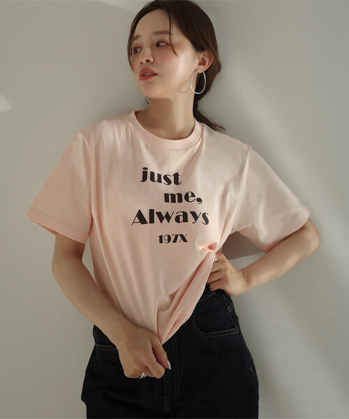 KOBE LETTUCE（コウベレタス）の「[ 田中亜希子さんコラボ ]アソートヴィンテージライクロゴTシャツ（Tシャツ/カットソー・レディース・グレー系/オフホワイト/チャコール/ホワイト系/グレー系1/ピンク/ホワイト系1/ピンク系/ピンク系1・M）」の8枚目の写真