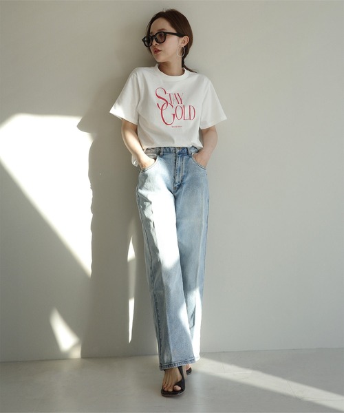 KOBE LETTUCE（コウベレタス）の「[ 田中亜希子さんコラボ ]アソートヴィンテージライクロゴTシャツ（Tシャツ/カットソー・レディース・グレー系/オフホワイト/チャコール/ホワイト系/グレー系1/ピンク/ホワイト系1/ピンク系/ピンク系1・M）」の11枚目の写真