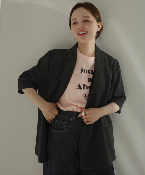 KOBE LETTUCE（コウベレタス）の「[ 田中亜希子さんコラボ ]アソートヴィンテージライクロゴTシャツ（Tシャツ/カットソー・レディース・グレー系/オフホワイト/チャコール/ホワイト系/グレー系1/ピンク/ホワイト系1/ピンク系/ピンク系1・M）」の12枚目の写真