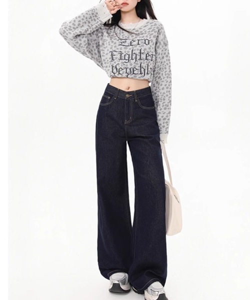 SallyLunn(サリーラン)の「ヴィンテージライクデニムパンツ(デニムパンツ・レディース・ネイビー・LARGE/X-LARGE)」の10枚目の写真