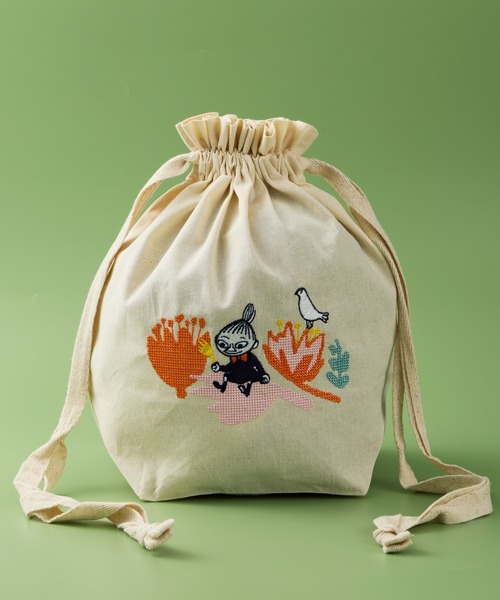 MOOMIN(ムーミン)の「【 MOOMIN / ムーミン 】 リトルミイの日 3way 巾着トートバッグ WNI(ショルダーバッグ・レディース・ネイビー/ナチュラル・FREE)」の4枚目の写真