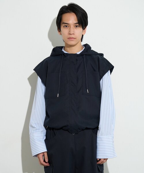 BIRTHDAY BAR(バースデイバー)の「【B-DAY STORE】フーディーベスト メンズ(ベスト・メンズ・ベージュ/ネイビー・0)」の9枚目の写真