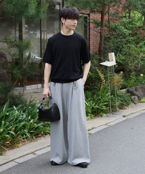 LUENNA（ルエナ）の「【LUENNA】Mesh Crew Neck Summer Knit T-Shirt / メッシュクルーネックサマーニットTシャツ（Tシャツ/カットソー・メンズ・ブラック/アイボリー・S/M/L）」の17枚目の写真