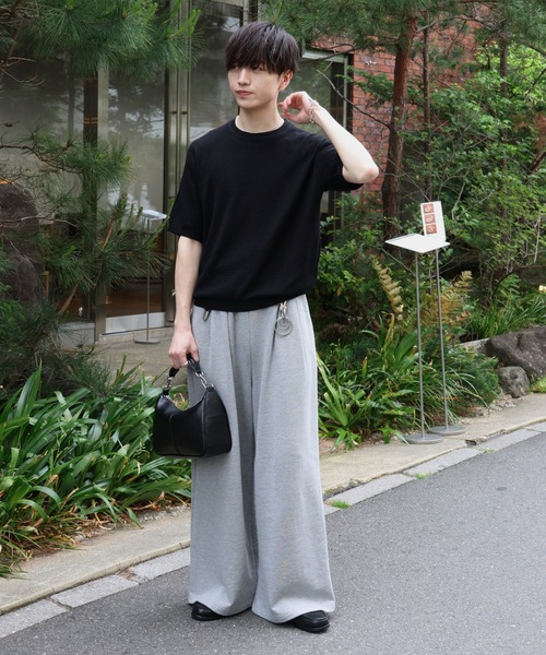 LUENNA（ルエナ）の「【LUENNA】Mesh Crew Neck Summer Knit T-Shirt / メッシュクルーネックサマーニットTシャツ（Tシャツ/カットソー・メンズ・ブラック/アイボリー・S/M/L）」の18枚目の写真