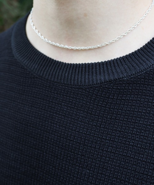 LUENNA（ルエナ）の「【LUENNA】Mesh Crew Neck Summer Knit T-Shirt / メッシュクルーネックサマーニットTシャツ（Tシャツ/カットソー・メンズ・ブラック/アイボリー・S/M/L）」の20枚目の写真