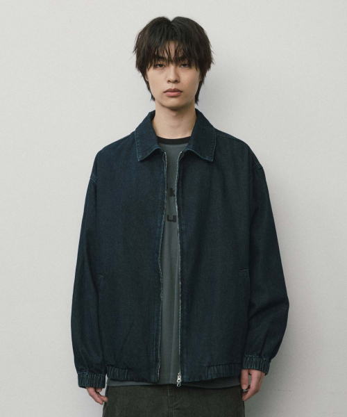 WMC(ダブリューエムシー)の「オーバーサイズデニムブルゾン_BLUE(デニムジャケット・メンズ・ブルー・L/M)」の1枚目の写真