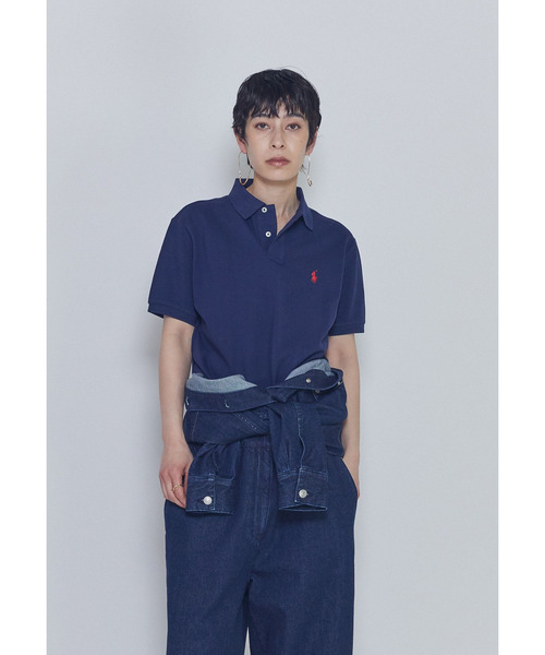 POLO RALPH LAUREN(ポロ ラルフ ローレン)の「<POLO RALPH LAUREN(ポロ ラルフ ローレン)>カスタムスリムフィットポロシャツ(Tシャツ/カットソー・レディース・ブルー系その他3/ホワイト系その他3・M)」の2枚目の写真