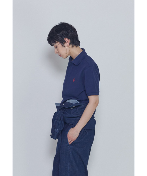POLO RALPH LAUREN(ポロ ラルフ ローレン)の「<POLO RALPH LAUREN(ポロ ラルフ ローレン)>カスタムスリムフィットポロシャツ(Tシャツ/カットソー・レディース・ブルー系その他3/ホワイト系その他3・M)」の4枚目の写真