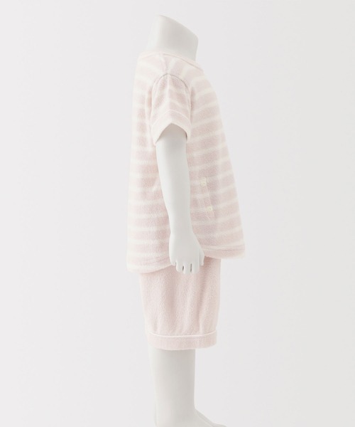 無印良品（ムジルシリョウヒン）の「ベビー　着るタオル　両面パイル　半袖ルームウェアセット（ルームウェア/パジャマ・キッズ・ピンク系/ブルー系・100-110/80-90）」の7枚目の写真