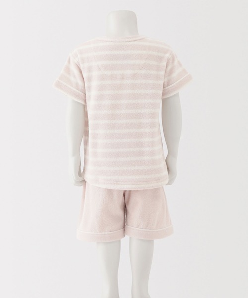 無印良品（ムジルシリョウヒン）の「ベビー　着るタオル　両面パイル　半袖ルームウェアセット（ルームウェア/パジャマ・キッズ・ピンク系/ブルー系・100-110/80-90）」の8枚目の写真