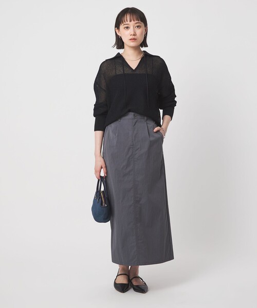 green label relaxing（グリーンレーベルリラクシング）の「メッシュ ポロプルオーバー（ニット/セーター・レディース・ナチュラル/ライトブルー/ブラック/ブラウン系・FREE）」の17枚目の写真