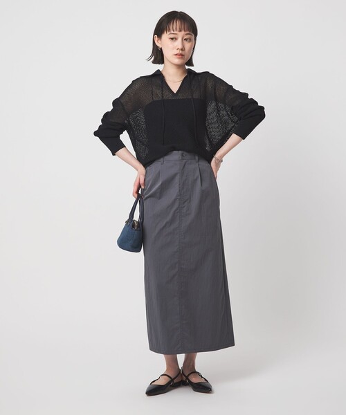 green label relaxing（グリーンレーベルリラクシング）の「メッシュ ポロプルオーバー（ニット/セーター・レディース・ナチュラル/ライトブルー/ブラック/ブラウン系・FREE）」の18枚目の写真