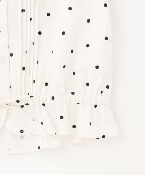 petit main LIEN（プティマインリアン）の「【親子リンク】コットンレーストップス（シャツ/ブラウス・レディース・アイボリー/ブルー・F）」の5枚目の写真