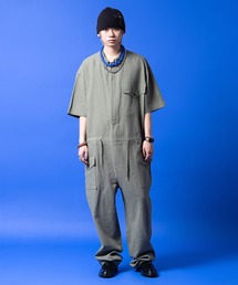 a.p.o.v.（エーピーオービー）の「a.p.o.v. 半袖ジャンプスーツ（つなぎ/オールインワン）」